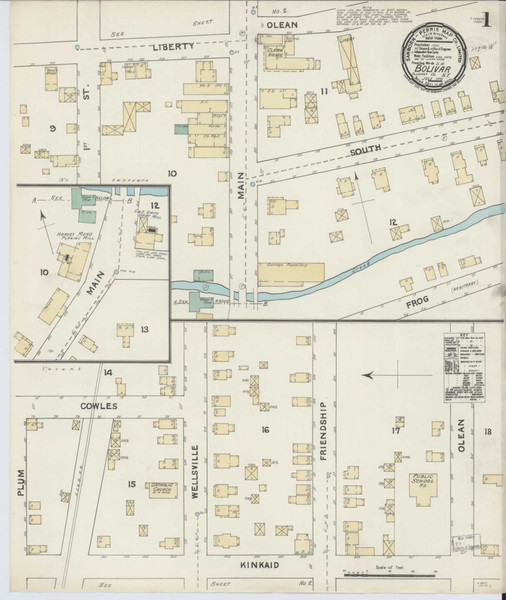 Bolivar New York 1891 - Fire Insurance Index - Old Map Reprint