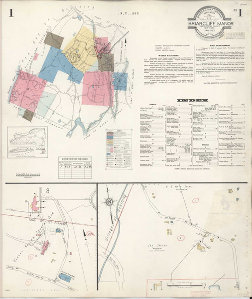 Briarcliff Manor New York 1939 - Fire Insurance Index - Old Map Reprint