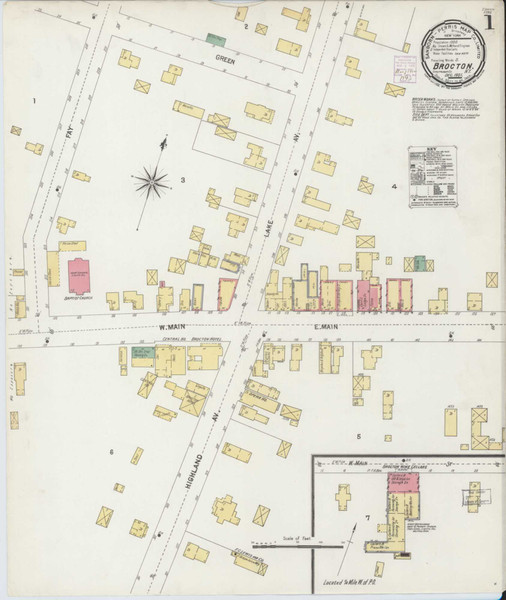Brocton New York 1901 - Fire Insurance Index - Old Map Reprint