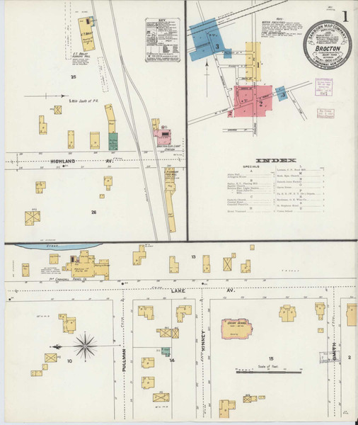Brocton New York 1906 - Fire Insurance Index - Old Map Reprint