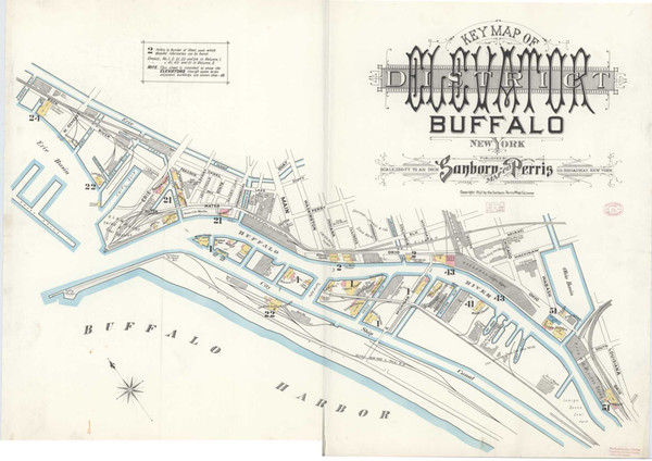 Buffalo New York 1895 - Fire Insurance Index - Old Map Reprint