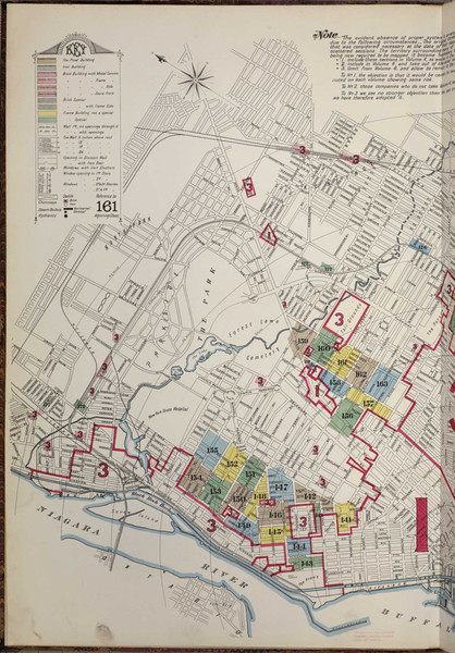 Buffalo New York 1893 V4 - Fire Insurance Index - Old Map Reprint
