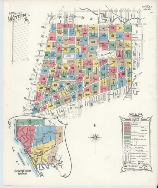 Buffalo New York 1899 V3 - Fire Insurance Index - Old Map Reprint