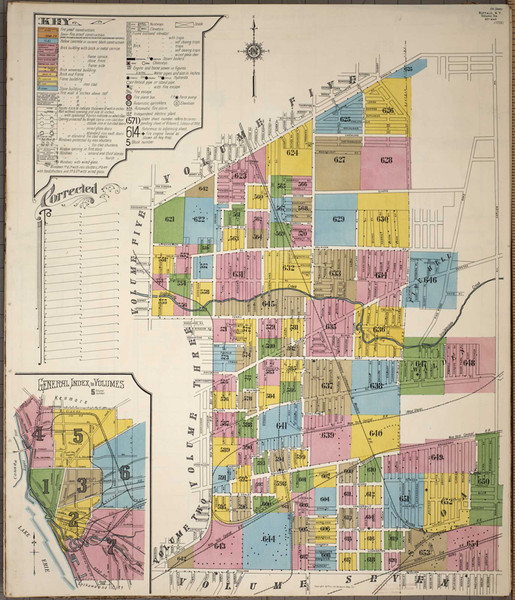 Buffalo New York 1917 V6 - Fire Insurance Index - Old Map Reprint