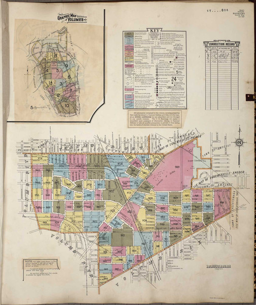 Buffalo New York 1950 V9 - Fire Insurance Index - Old Map Reprint