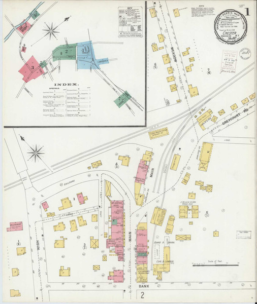 Chester New York 1900 - Fire Insurance Index - Old Map Reprint