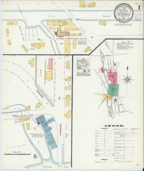 Chittenango New York 1906 - Fire Insurance Index - Old Map Reprint