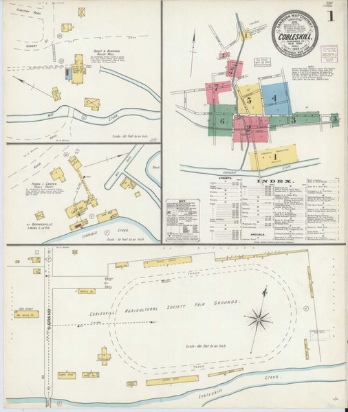 Cobleskill New York 1904 - Fire Insurance Index - Old Map Reprint
