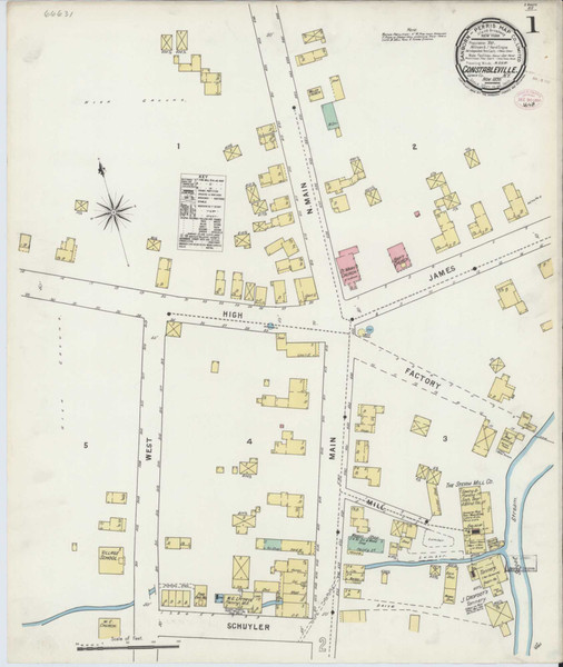Constableville New York 1895 - Fire Insurance Index - Old Map Reprint