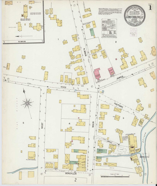Constableville New York 1902 - Fire Insurance Index - Old Map Reprint