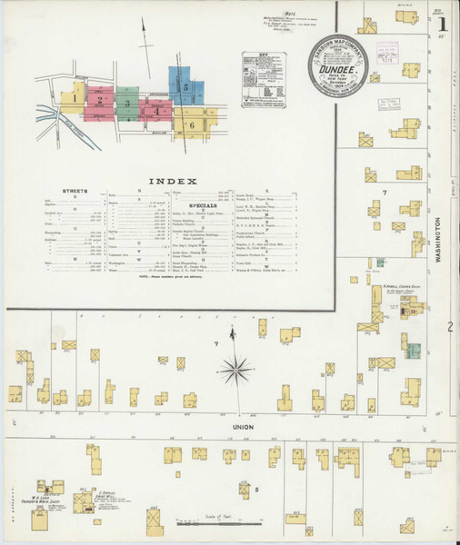 Dundee New York 1904 - Fire Insurance Index - Old Map Reprint