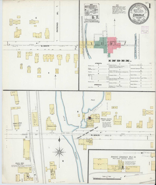 Earlville New York 1906 - Fire Insurance Index - Old Map Reprint