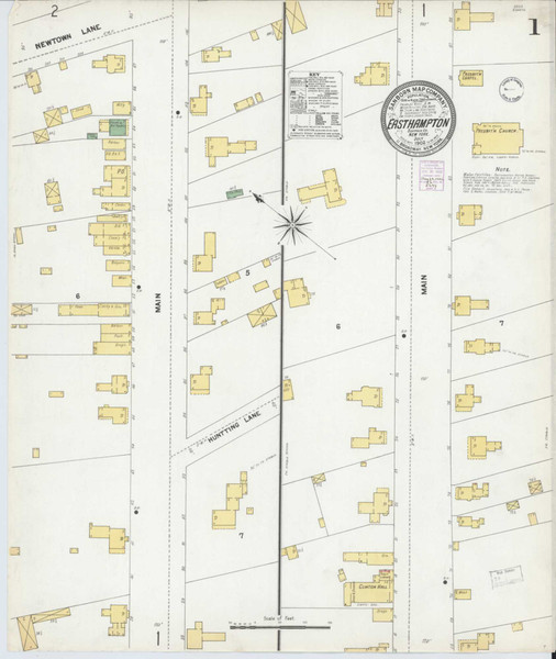 Easthampton New York 1902 - Fire Insurance Index - Old Map Reprint