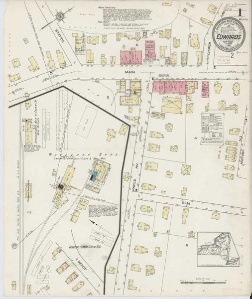 Edwards New York 1914 - Fire Insurance Index - Old Map Reprint