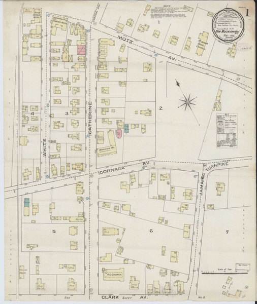 Far Rockaway New York 1886 - Fire Insurance Index - Old Map Reprint