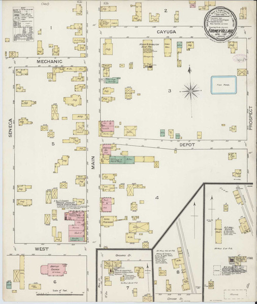 Farmer New York 1887 - Fire Insurance Index - Old Map Reprint
