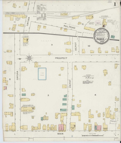 Farmer New York 1894 - Fire Insurance Index - Old Map Reprint
