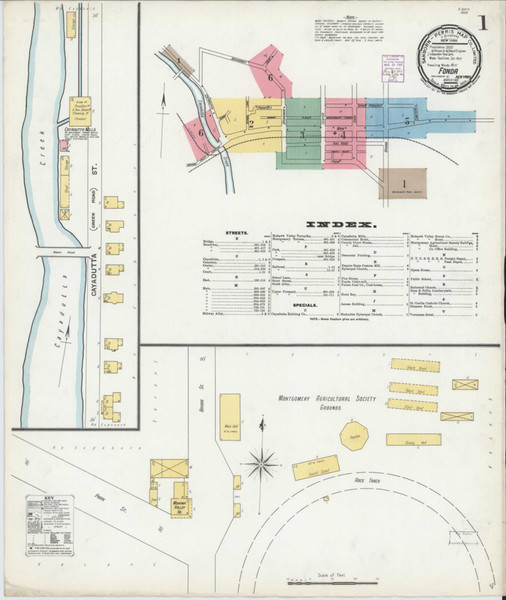 Fonda New York 1901 - Fire Insurance Index - Old Map Reprint