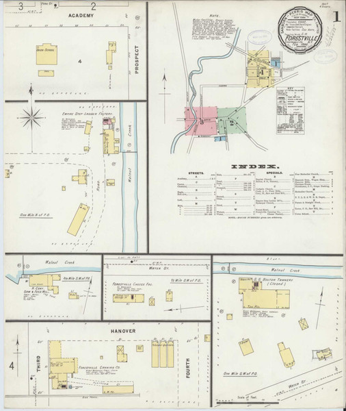 Forestville New York 1898 - Fire Insurance Index - Old Map Reprint