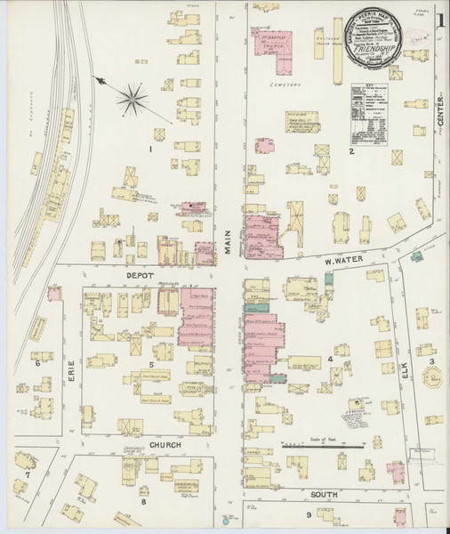 Friendship New York 1891 - Fire Insurance Index - Old Map Reprint