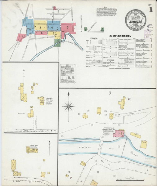 Hamburg New York 1902 - Fire Insurance Index - Old Map Reprint