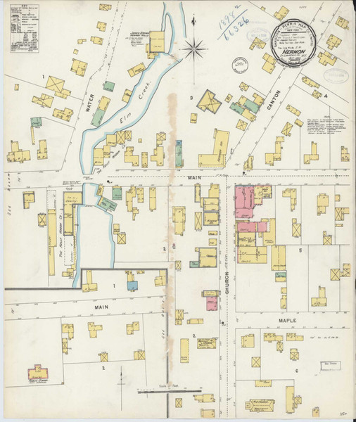 Hermon New York 1898 - Fire Insurance Index - Old Map Reprint