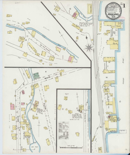 Highland New York 1895 - Fire Insurance Index - Old Map Reprint