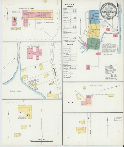 Highland Falls New York 1903 - Fire Insurance Index - Old Map Reprint