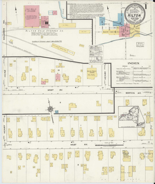 Hilton New York 1917 - Fire Insurance Index - Old Map Reprint