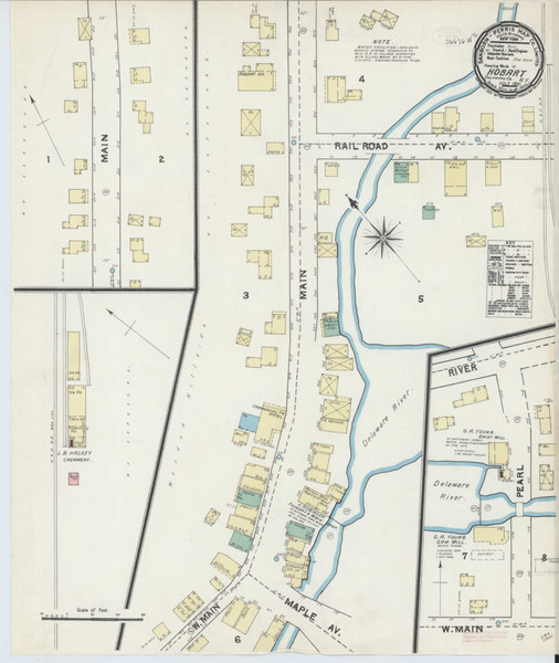 Hobart New York 1891 - Fire Insurance Index - Old Map Reprint