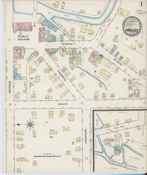 Holley New York 1885 - Fire Insurance Index - Old Map Reprint