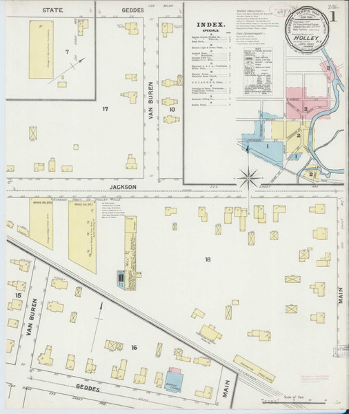 Holley New York 1892 - Fire Insurance Index - Old Map Reprint