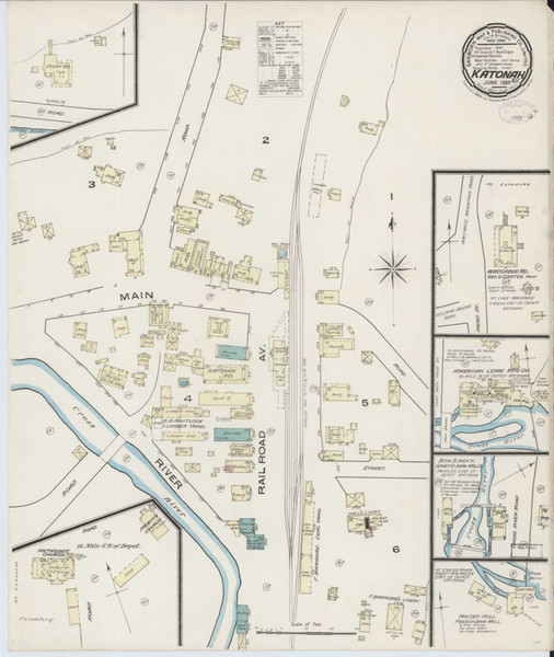 Katonah New York 1885 - Fire Insurance Index - Old Map Reprint