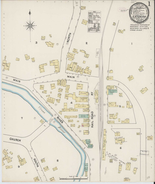 Katonah New York 1890 - Fire Insurance Index - Old Map Reprint