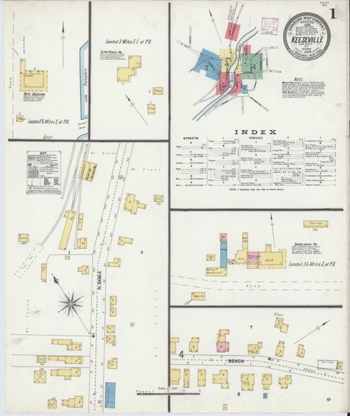 Keeseville New York 1906 - Fire Insurance Index - Old Map Reprint