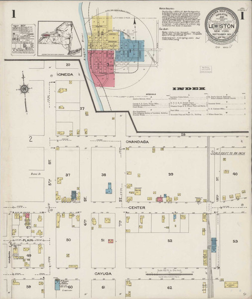 Lewiston New York 1923 - Fire Insurance Index - Old Map Reprint