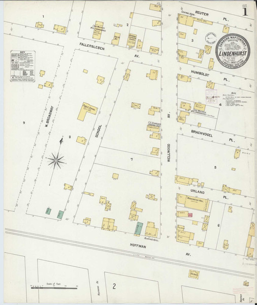 Lindenhurst New York 1902 - Fire Insurance Index - Old Map Reprint