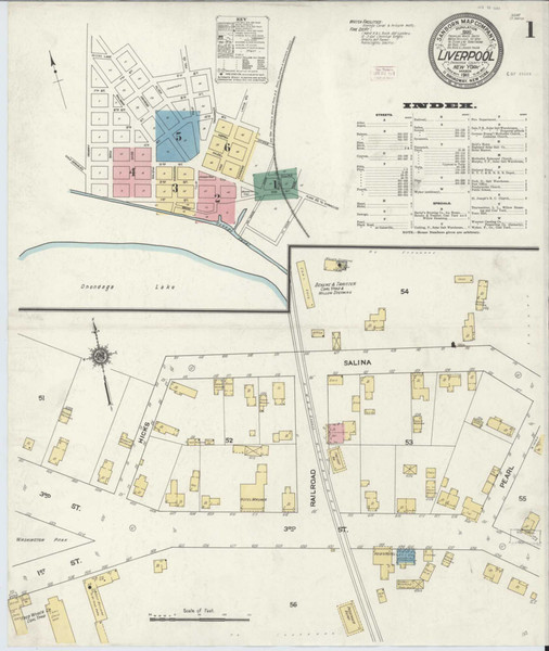 Liverpool New York 1911 - Fire Insurance Index - Old Map Reprint