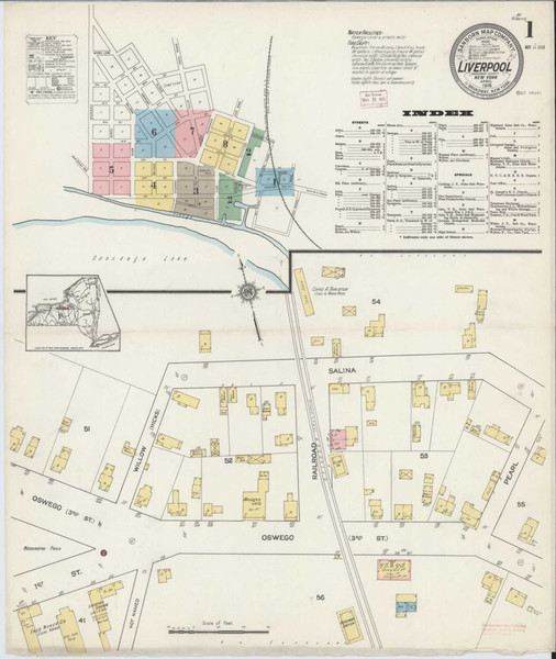 Liverpool New York 1915 - Fire Insurance Index - Old Map Reprint