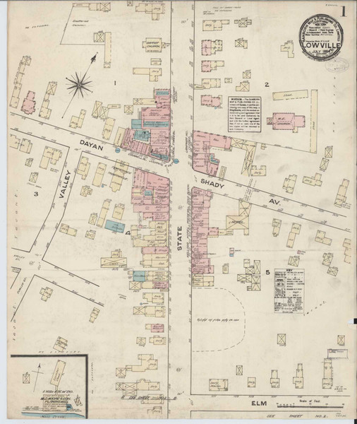 Lowville New York 1884 - Fire Insurance Index - Old Map Reprint