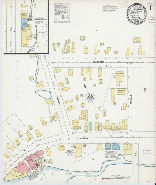 Manlius New York 1899 - Fire Insurance Index - Old Map Reprint