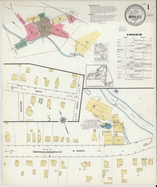 Manlius New York 1917 - Fire Insurance Index - Old Map Reprint