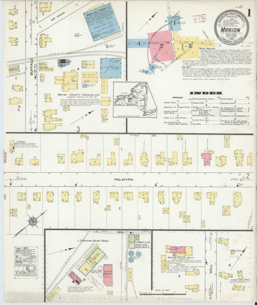 Marion New York 1915 - Fire Insurance Index - Old Map Reprint
