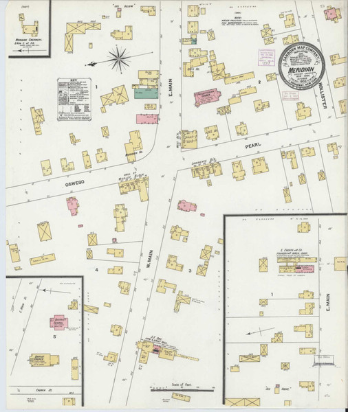 Meridian New York 1906 - Fire Insurance Index - Old Map Reprint