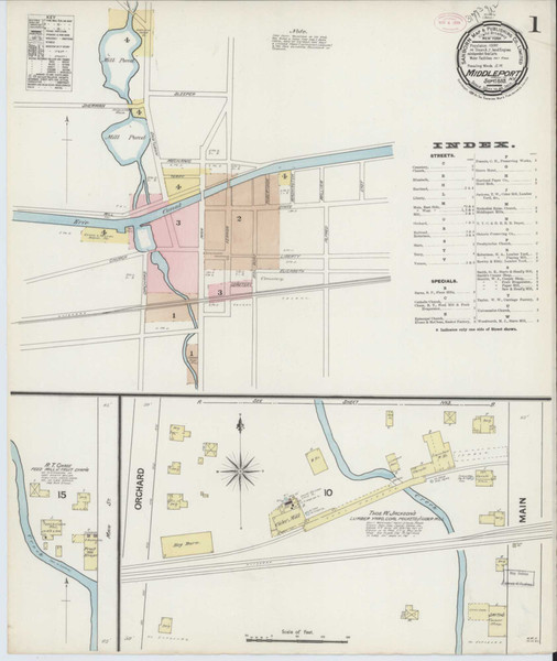 Middleport New York 1889 - Fire Insurance Index - Old Map Reprint