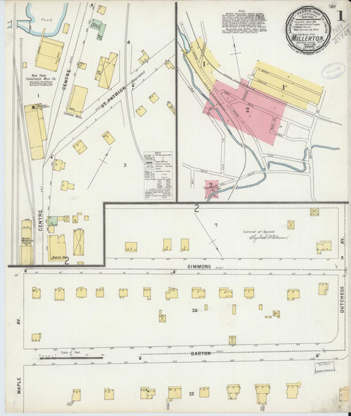 Millerton New York 1898 - Fire Insurance Index - Old Map Reprint
