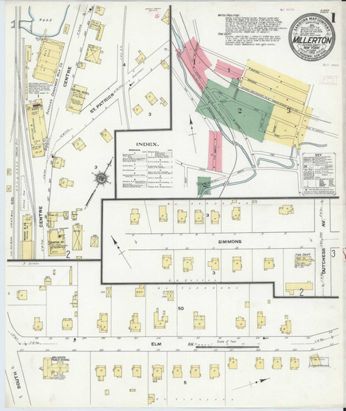 Millerton New York 1910 - Fire Insurance Index - Old Map Reprint