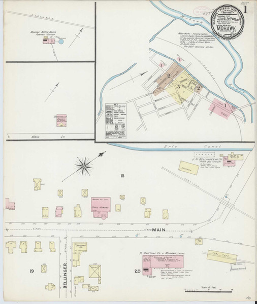 Mohawk New York 1891 - Fire Insurance Index - Old Map Reprint