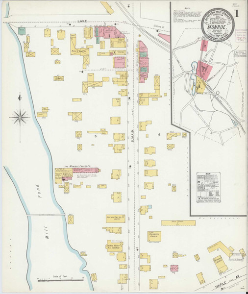 Monroe New York 1904 - Fire Insurance Index - Old Map Reprint