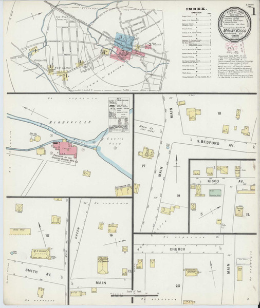 Mount Kisco New York 1896 - Fire Insurance Index - Old Map Reprint